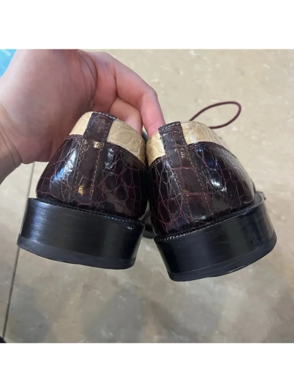 Slick Exotica Mens Genuine Hornback Alligator Dress Shoes Oxford Loafers Size 9